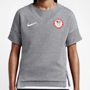 Nike Tops - NIKE USA OLYMPICS SHORT SLEAVE SWEATSHIRT GRAY S Nike Tops - NIKE USA OLYMPICS SHORT SLEAVE SWEATSHIRT GRAY S